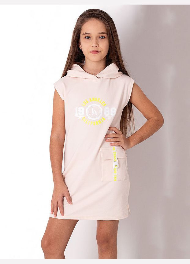 Бежевое трикотажное платье для девочки Mevis (333654642)