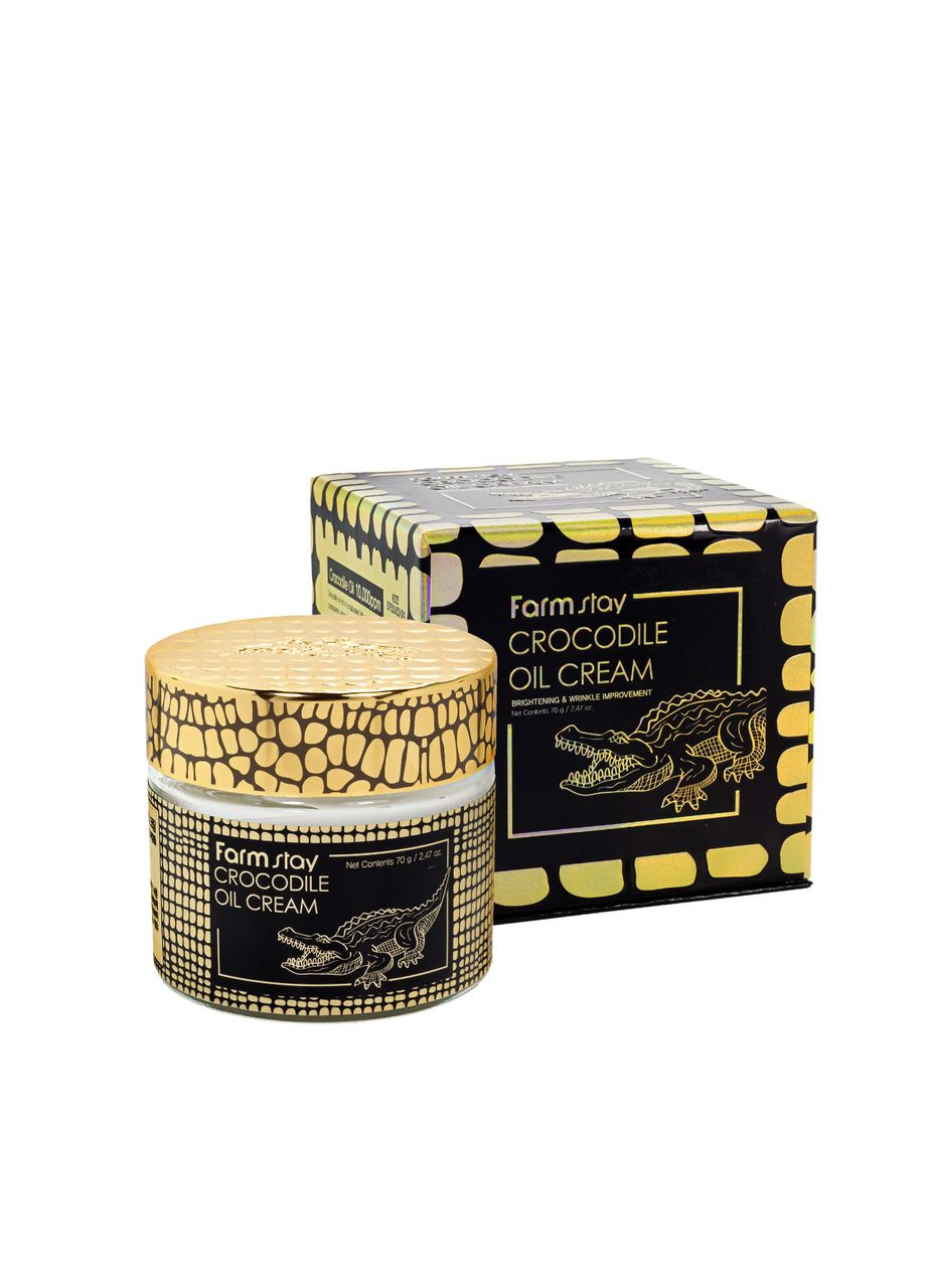 FarmStay Омолаживающий крем для лица Crocodile Oil Cream с жиром крокодила 70 г — Крем, Южная Корея (355312959)
