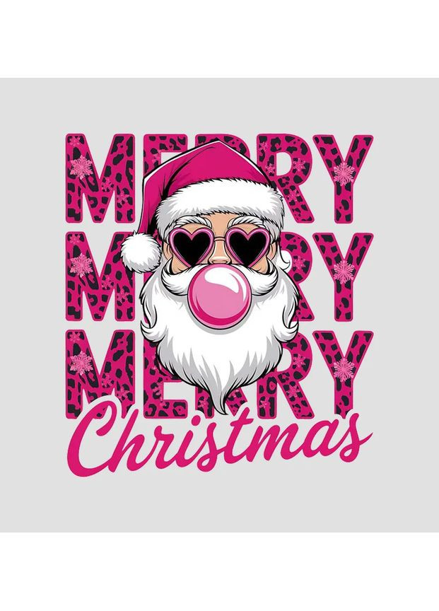 Термоналипка "Merry christmas" санта с резинкой (8479) No Brand (365730962)