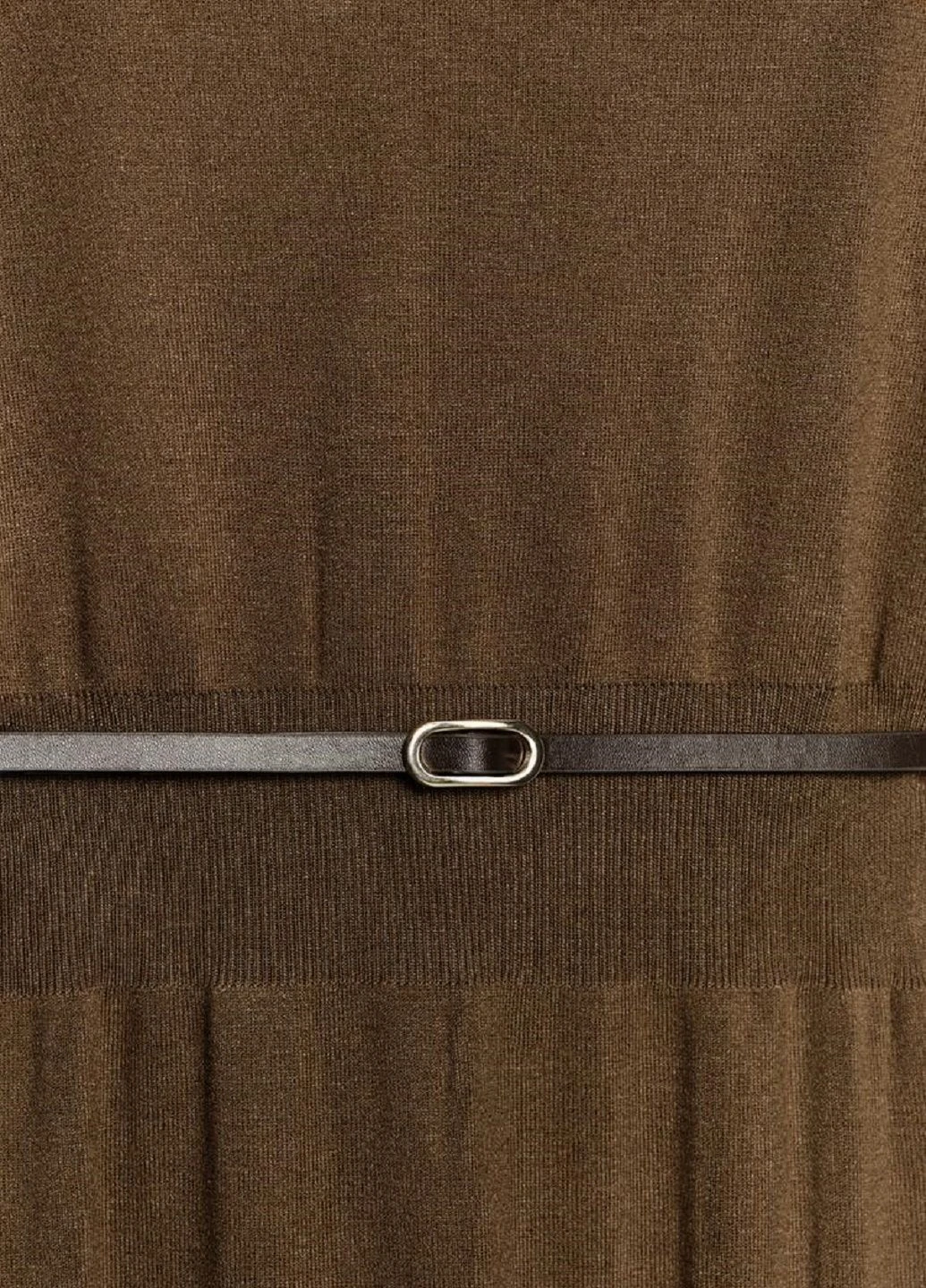Коричневое платье Zara однотонное