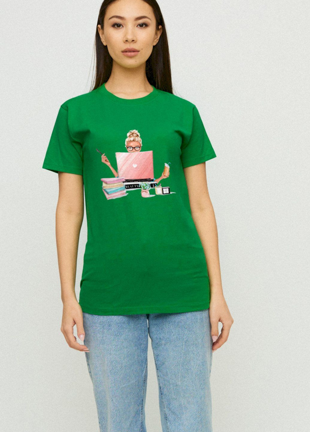 Футболка Boyfriend / дихаючий принт / YAPPI - (252385879)