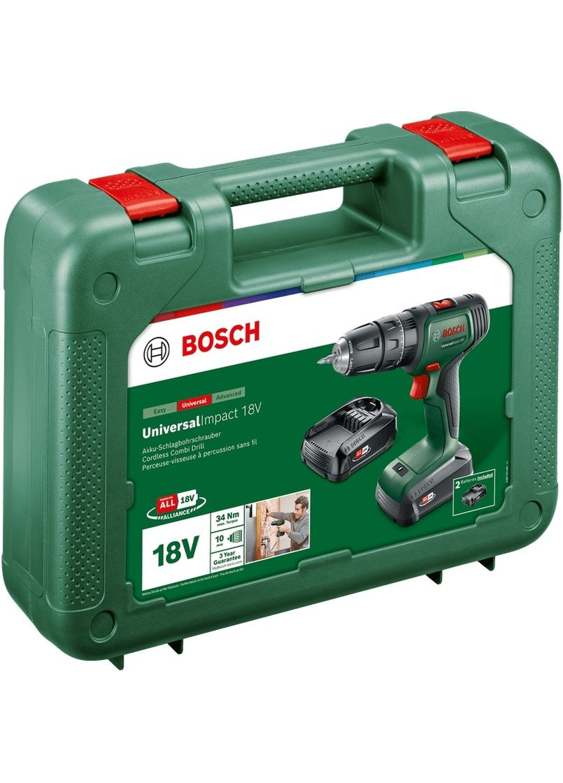 Шуруповерт-дрель аккумуляторная UniversalImpact 18В (0.603.9D4.102) Bosch (360428269)