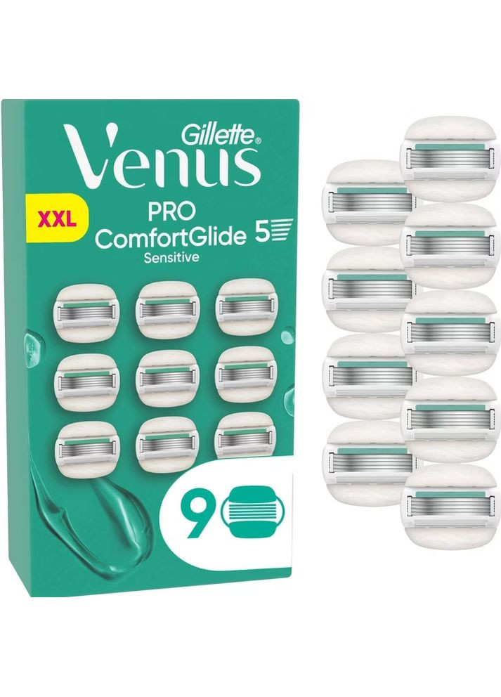 Змінні картриджі для гоління (леза) жіночі Olay Comfortglide Sensitive з АЛОЄ 9 шт Venus (346493653)