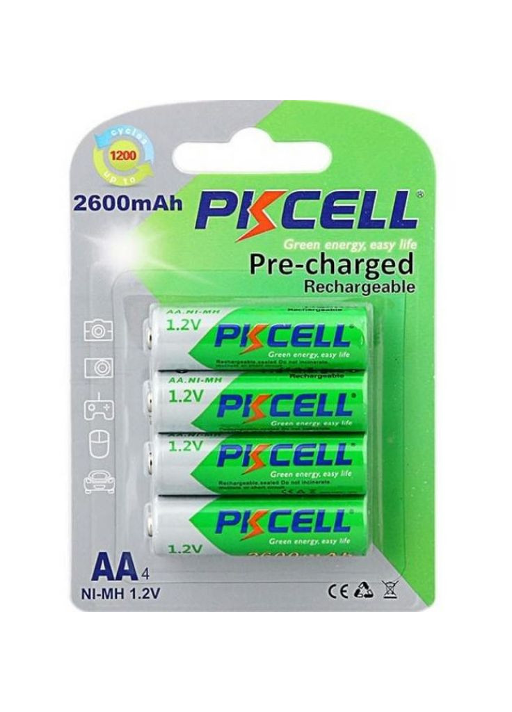 Аккумулятор AA R6 NiMH 2600mAh*4 (m427635) PkCell AA R6 NiMH 2600mAh * 4 (367069887)