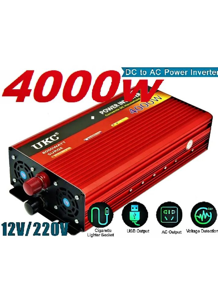Преобразователь напряжения Power Inverter 4000W с 12V на 220 No Brand (364869949)