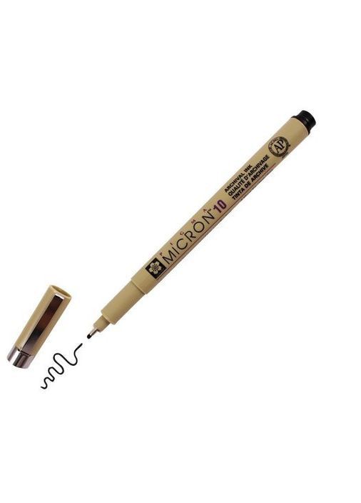 Лінер 10 Pen 6.0 мм чорний, Pigma Micron Sakura (280927776)