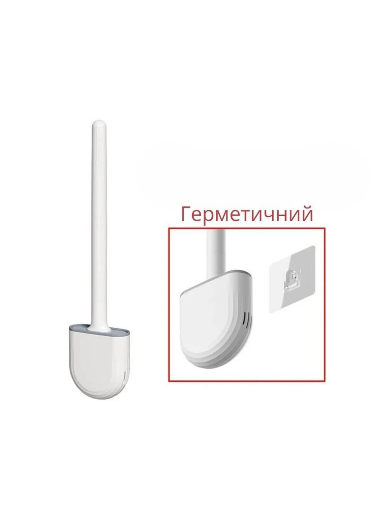 Туалетний йоржик із гнучкою силіконовою щіткою Білий (CD022) Bodasan (302798315)