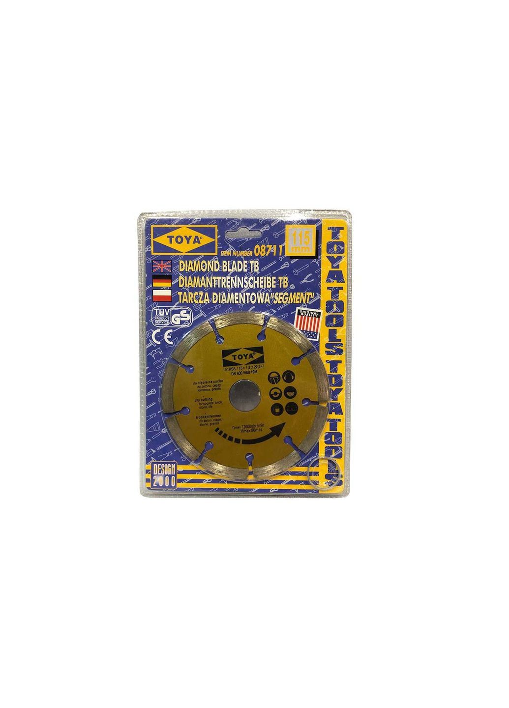 Диск алмазний Toya 115 мм сегмент (Toya) Toolex (349819718)
