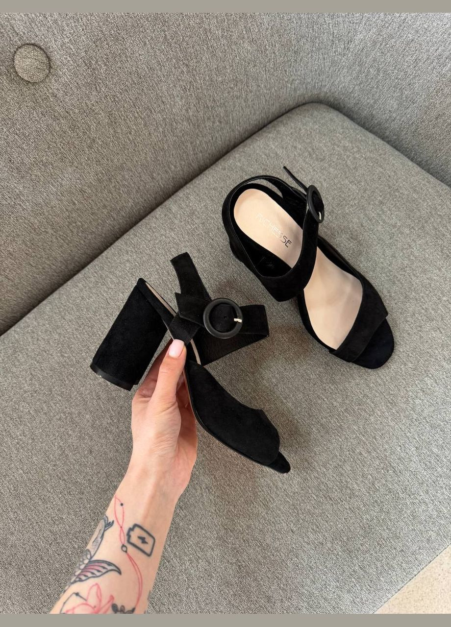 Richesse Туфлі чорний з натуральна шкіра, натуральна замша, україна — (338195643)