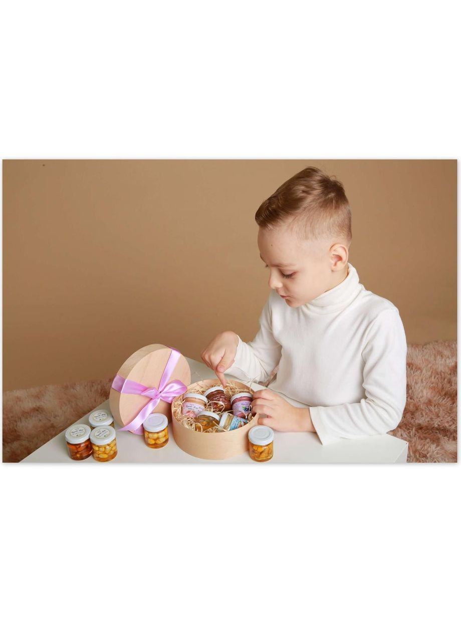 Подарочный набор в шпоновой коробочке с 5 шт по 50 г орехами в меду №7 Царство Меду (330027834)