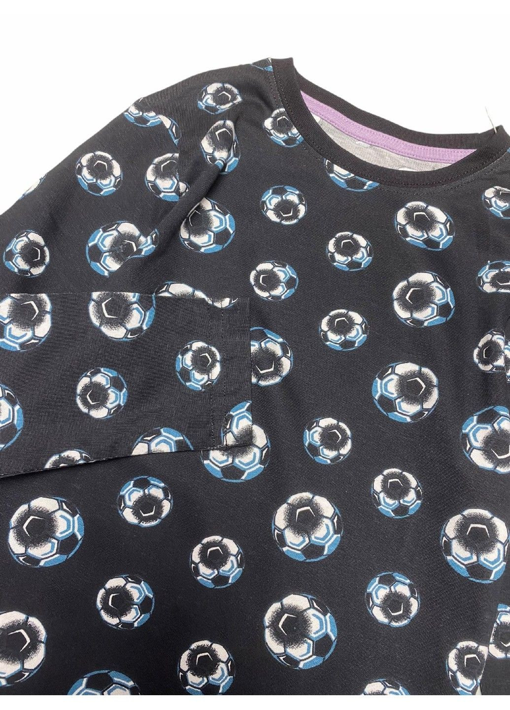 Сіра піжама бавовняна дитяча на дівчинку комплект кофта+штани, сіра, бузкова Primark