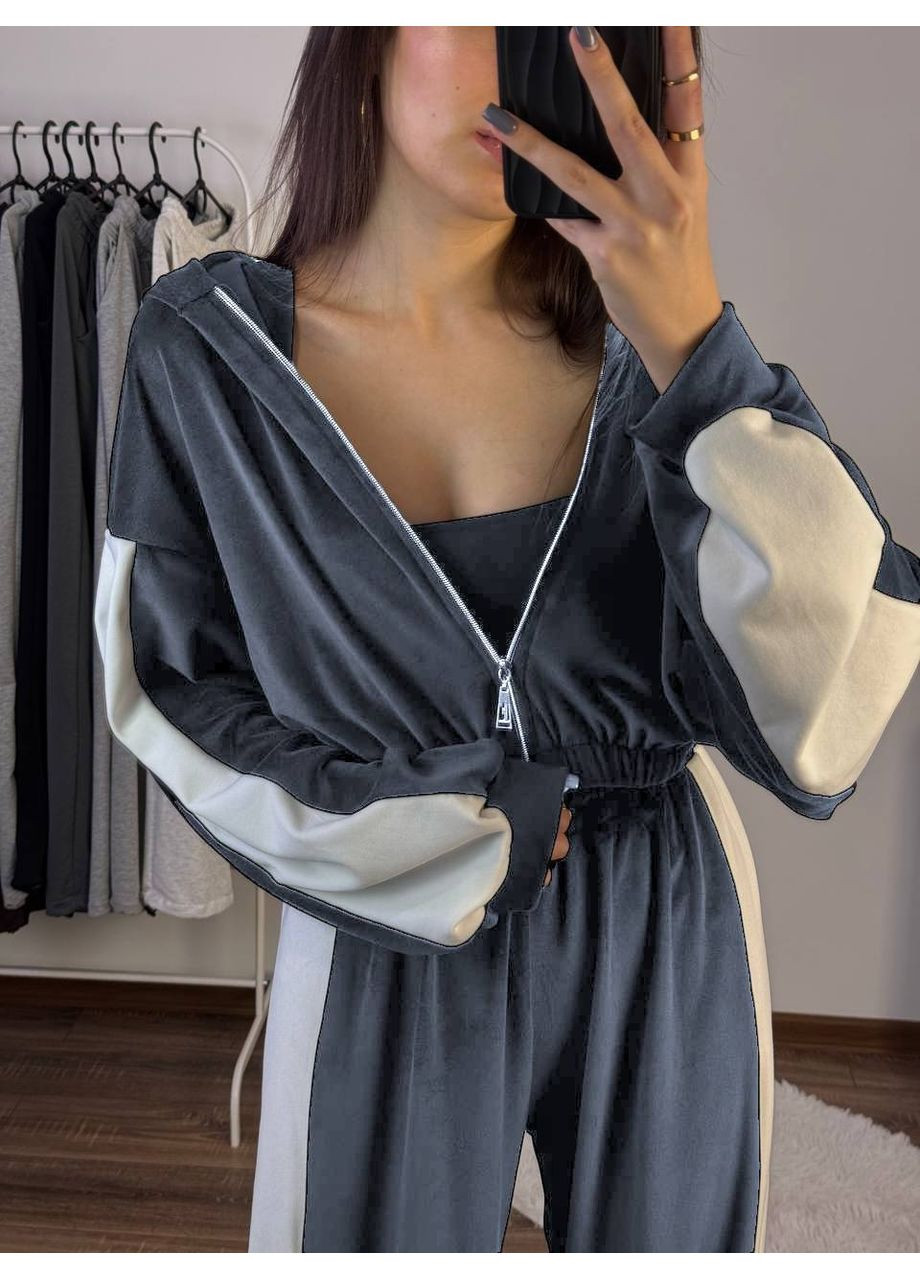 Женский велюровый костюм 2-ка No Brand С817-145/3 (351856874)