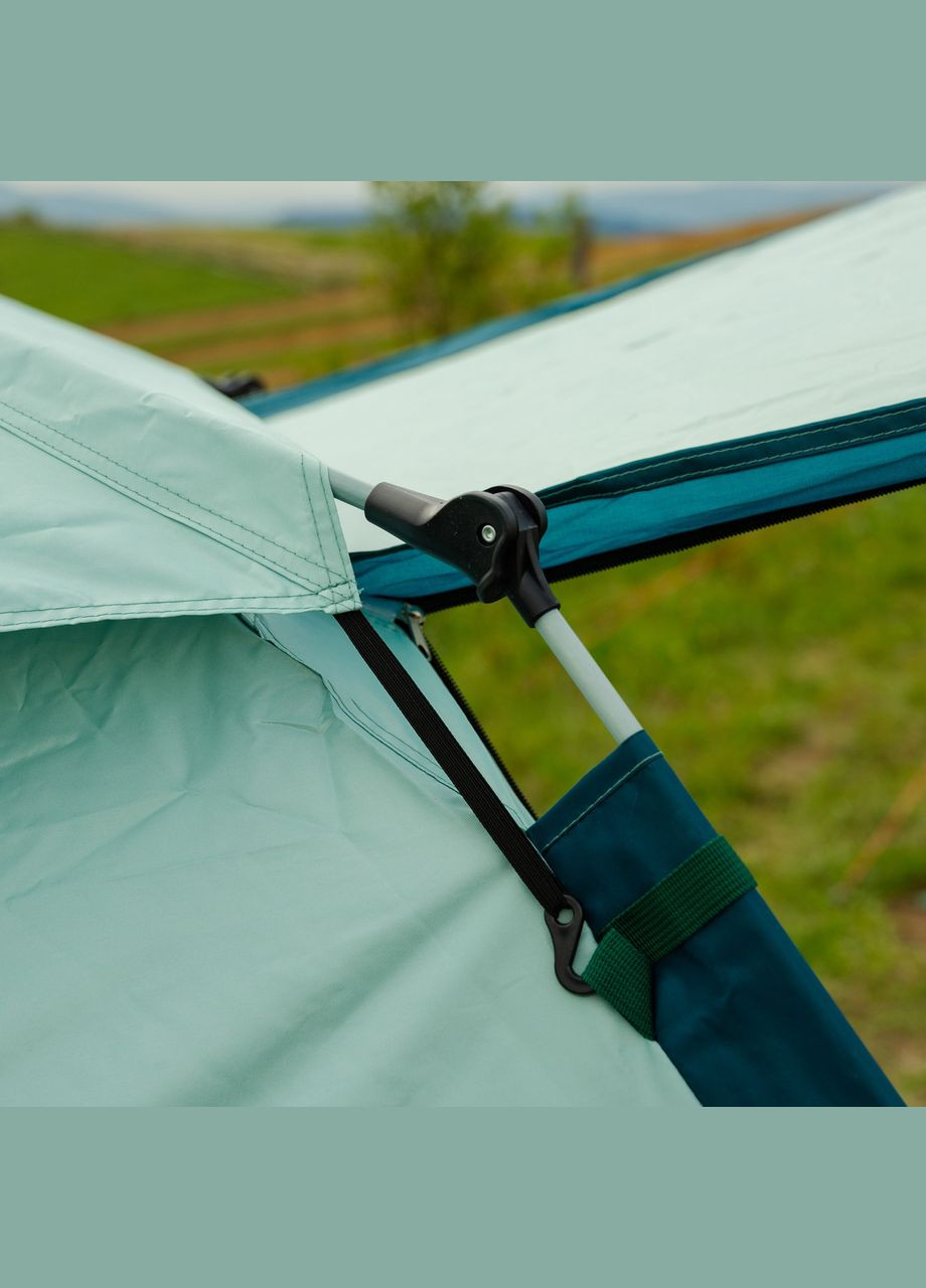 Палатка туристическая трехместная 235* 235* 155 см с тентом, синий LUGI (331768930)