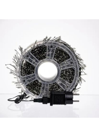 Новогодняя гирлянда комнатная роса Хвойная лапа 50 м 1500 LED зеленый провод Синее сияние D1500L50MGBL Garlando (370373274)