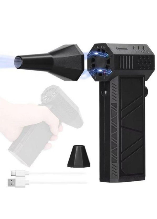 Воздуходувка акумуляторная LY-752 для очистки предметов от пыли и грязи, мощный турбонентилятор Черный No Brand (360648081)