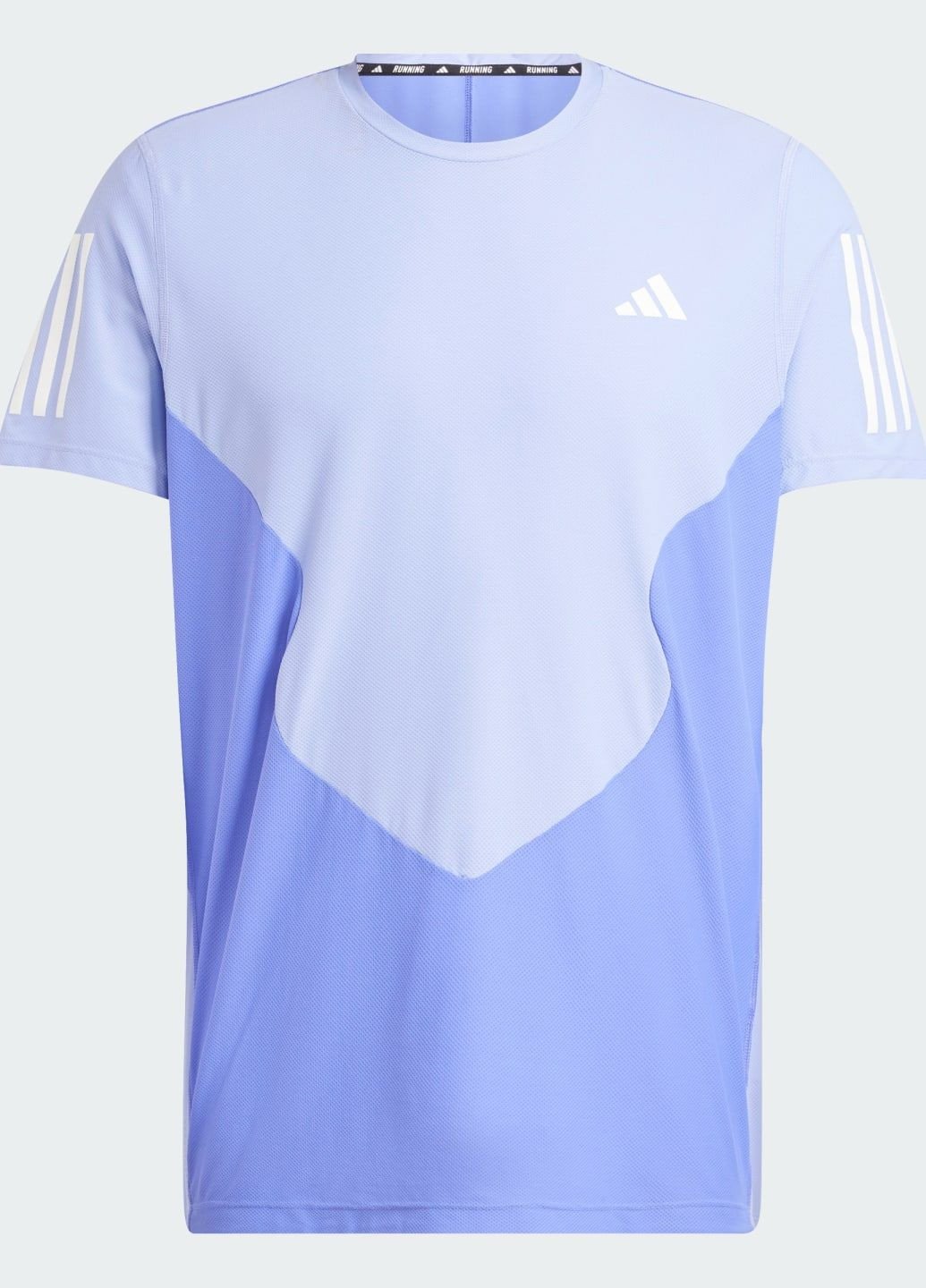 Синя футболка для бігу own the run colorblock aeroready adidas