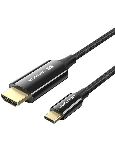 Кабель USB 3.1 TypeC M - HDMI M, 1.8m 8K 60 Гц Zinc Alloy TPE Black Vention (315143543)