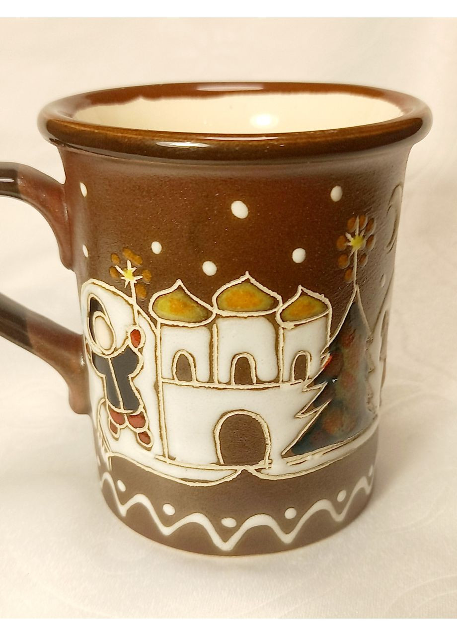Чашка керамічна кавова ручної роботи "Різдво" (125 мл) No Brand (369953983)