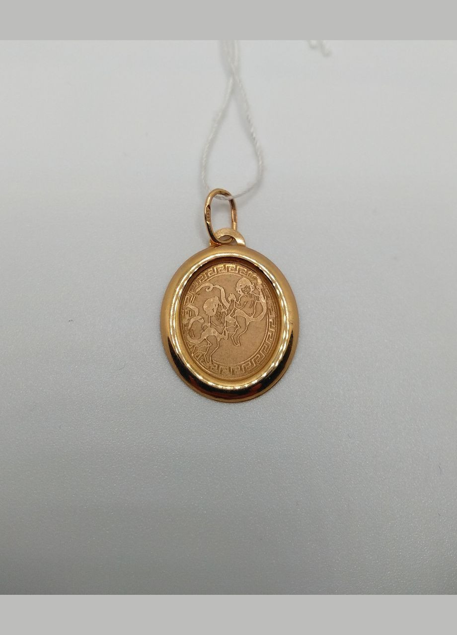 Зодіак близнюки золото 585° 1,16г. овал () Столична Ювелірна Фабрика 401792 (305583002)