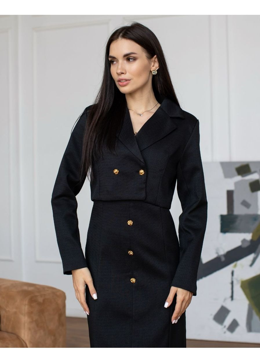 Черное твидовий костюм черний 111776 черный No Brand