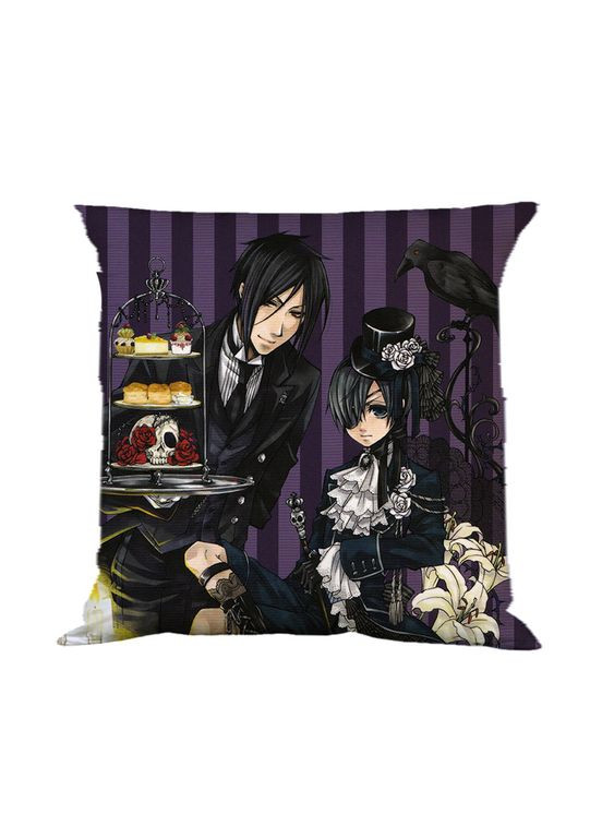 Подушка аниме Себастьян Сиэль Тёмный Дворецкий двухсторонняя 40х40 см (p0787) No Brand (327007398)