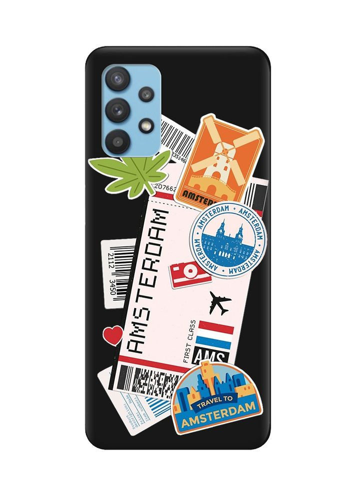 Матовий чорний чохол на Samsung Galaxy A32:: Подорожі. Амстердам (принт 327) Creative (360686197)