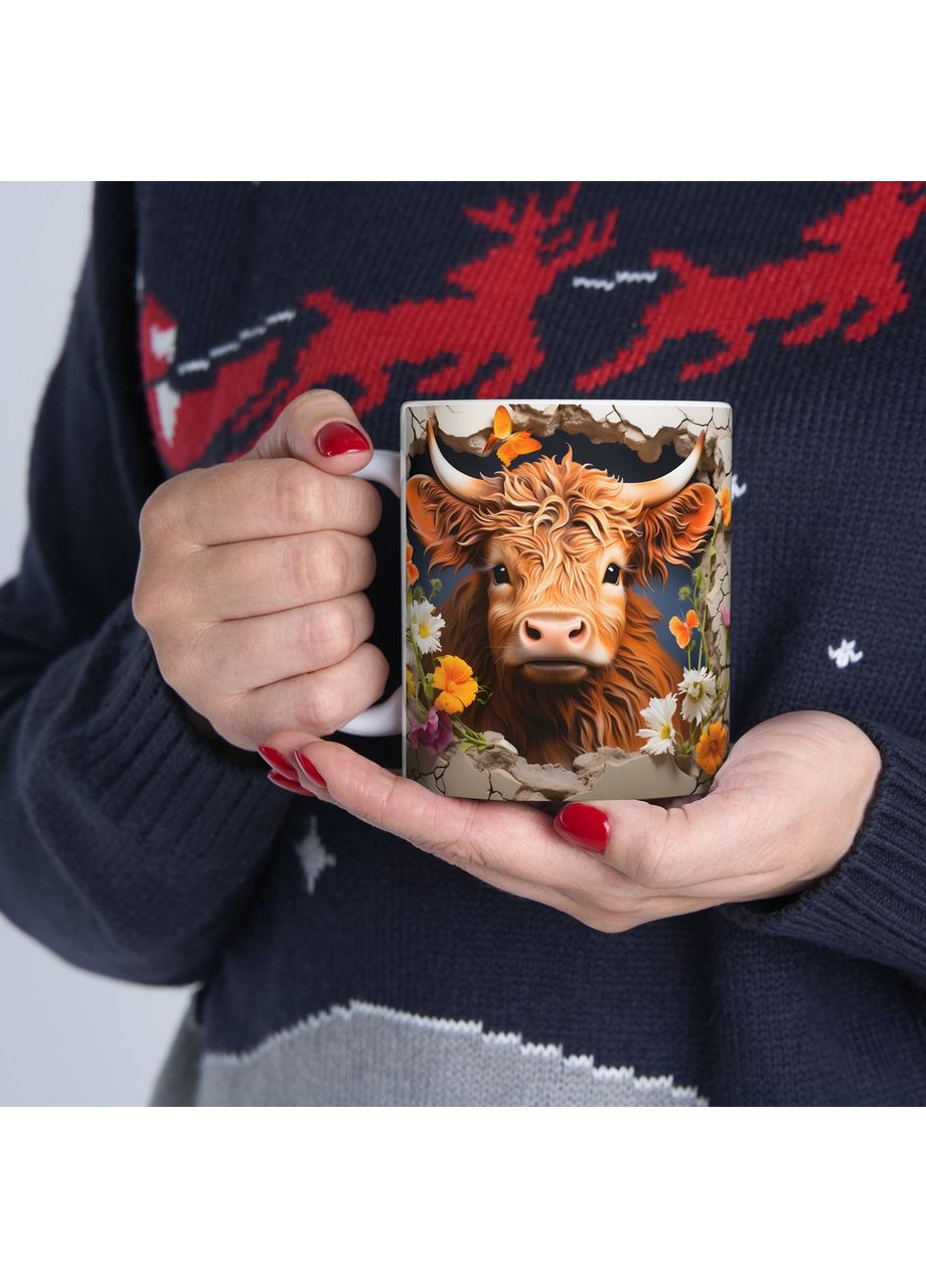 Керамическая чашка с дизайном "Коровка"-1 No Brand (368671408)