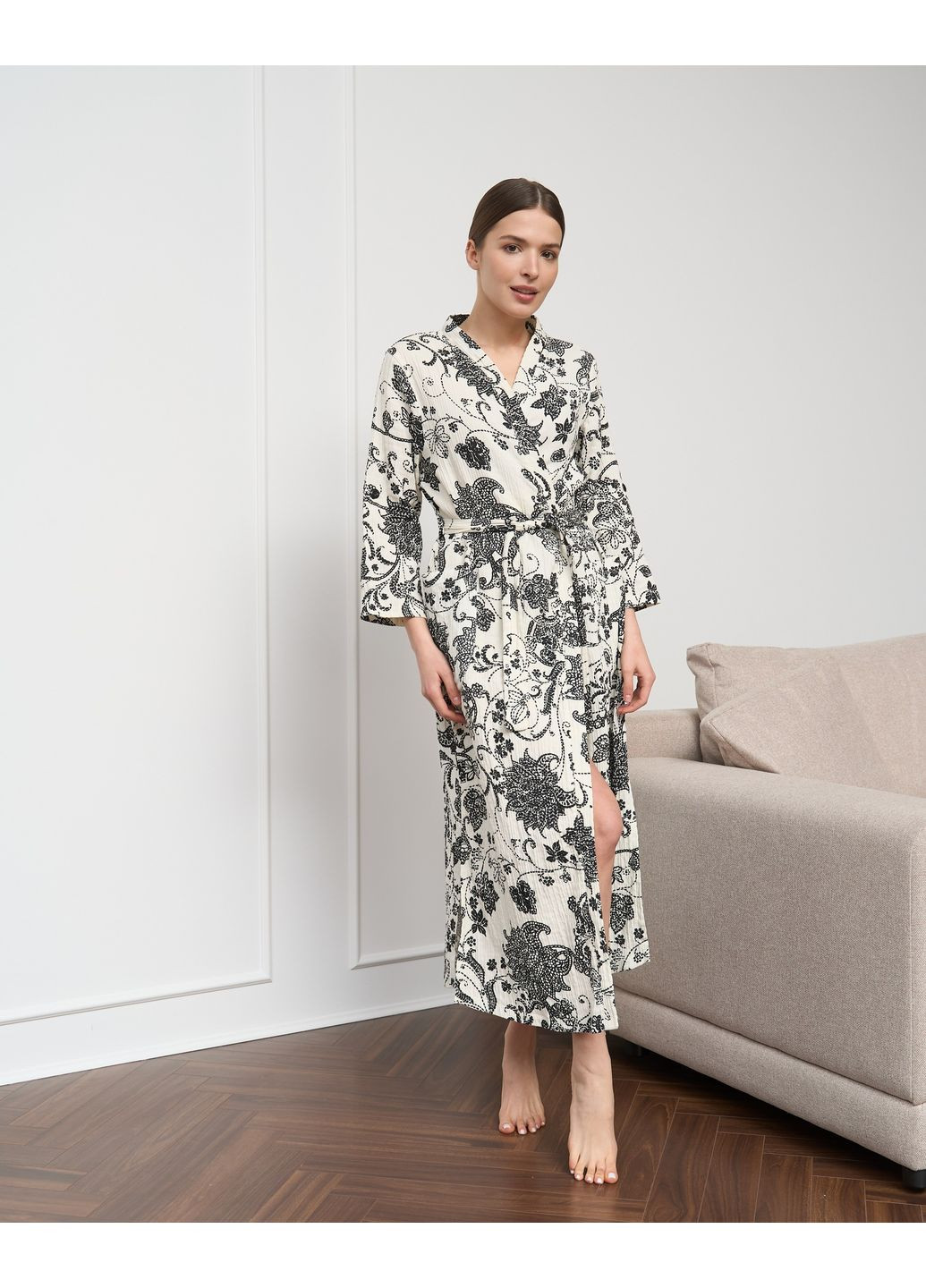 Длинный муслиновый халат Nicoletta (368754351)