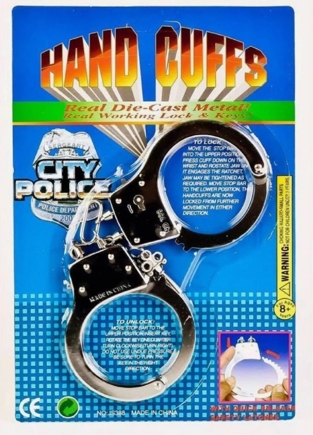 Дитячі іграшкові наручники Hand Cuffs JS368 ігрові поліцейські VTech (311951525)