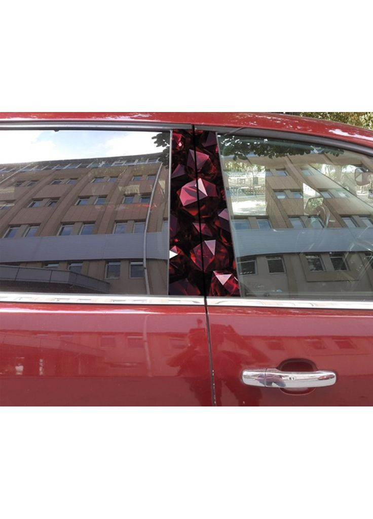 Наклейки на стойки дверей авто 3D TUNING STUDIO Рубин 500х220х0.15мм=2штуки No Brand (362499908)