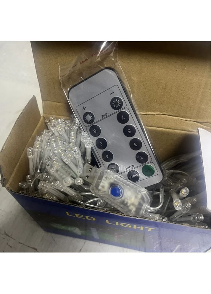 Гирлянда штора с пультом SFK-09 флаг Украины USB 2х2 м Голубо-желтый (2400130212) No Brand (368754337)