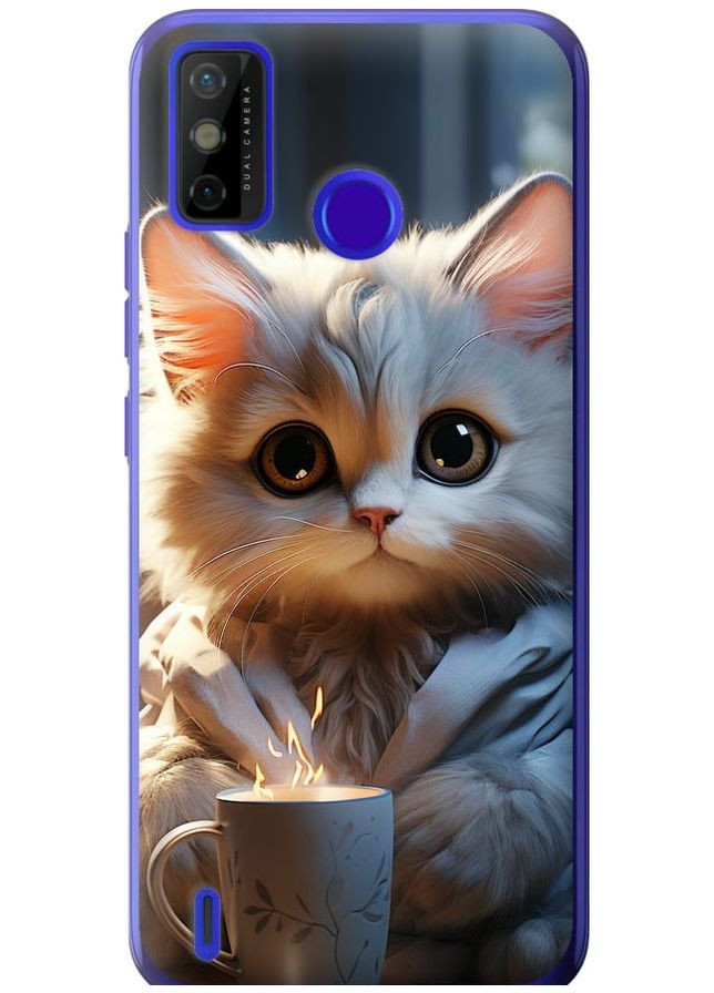 Силиконовый чехол 'White cat' для Endorphone Tecno Spark 6 Go KE5 (265396842)