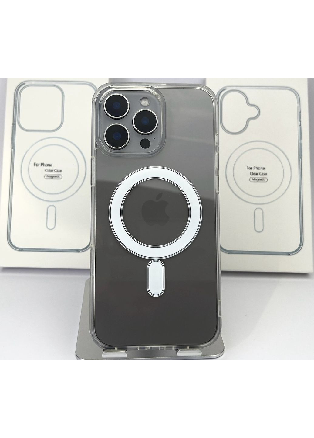Чохол MagSafe на 13 PRO MAX магнітний для айфон Clear case TPU + PC No Brand (371787388)