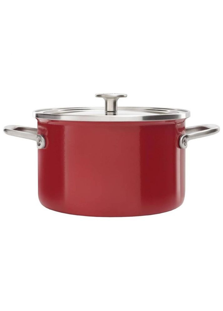 Каструля Steel Core 24 см 6 л (m137630) KitchenAid Steel Core 24 см 6 л червоний (375808040)