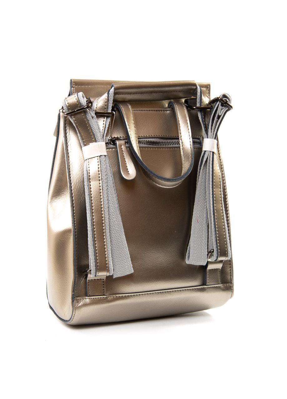 Рюкзак женский серебристый натуральная кожа No Brand Рюкзак для міста (365727243)