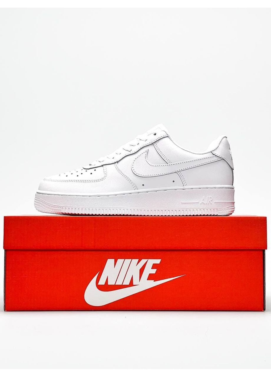 КРОССОВКИ ЖЕНСКИЕ NIKE AIR FORCE 1 CLASSIC WHITE 2 НАЙК АИР ФОРС 1 ПРЕМИУМ No Brand белые демисезоны (367177610)