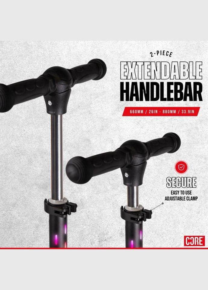 Самокат детский Spark трехколесный LED Wheel/Bar/Deck - Black (FRD.048113) Core (342389242)