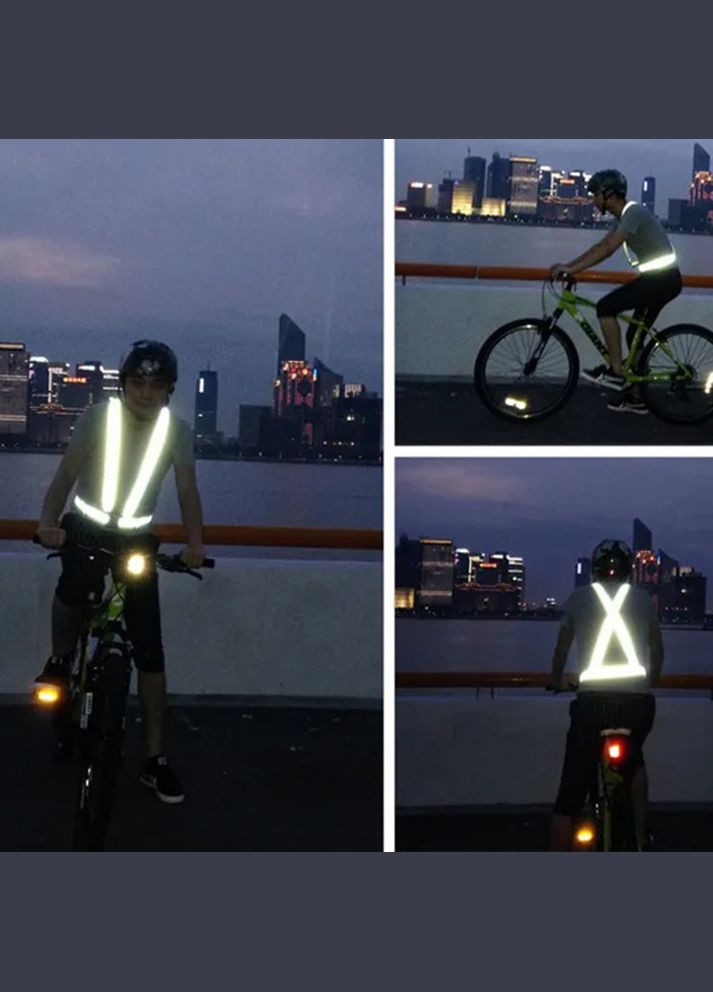 Светоотражающий Жилет с Крос-Лентами ✔ на Резинке ✔ с Замком-фиксатором 🔥 Универсальный Размер 🔥 Comshop (301538084)