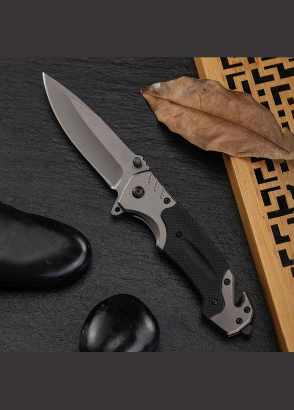 Ніж складаний тактичний зі склобоєм та стропорізом GW 6760CFT No Brand (370770697)