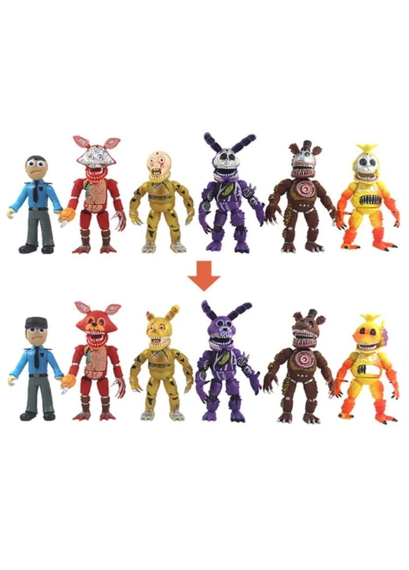 Набір фігурок П'ять ночей з Фредді Five Nights на Freddy's ФНАФ Freddy FNAF іграшки 6 шт 15-19 см Shantou (393635693)