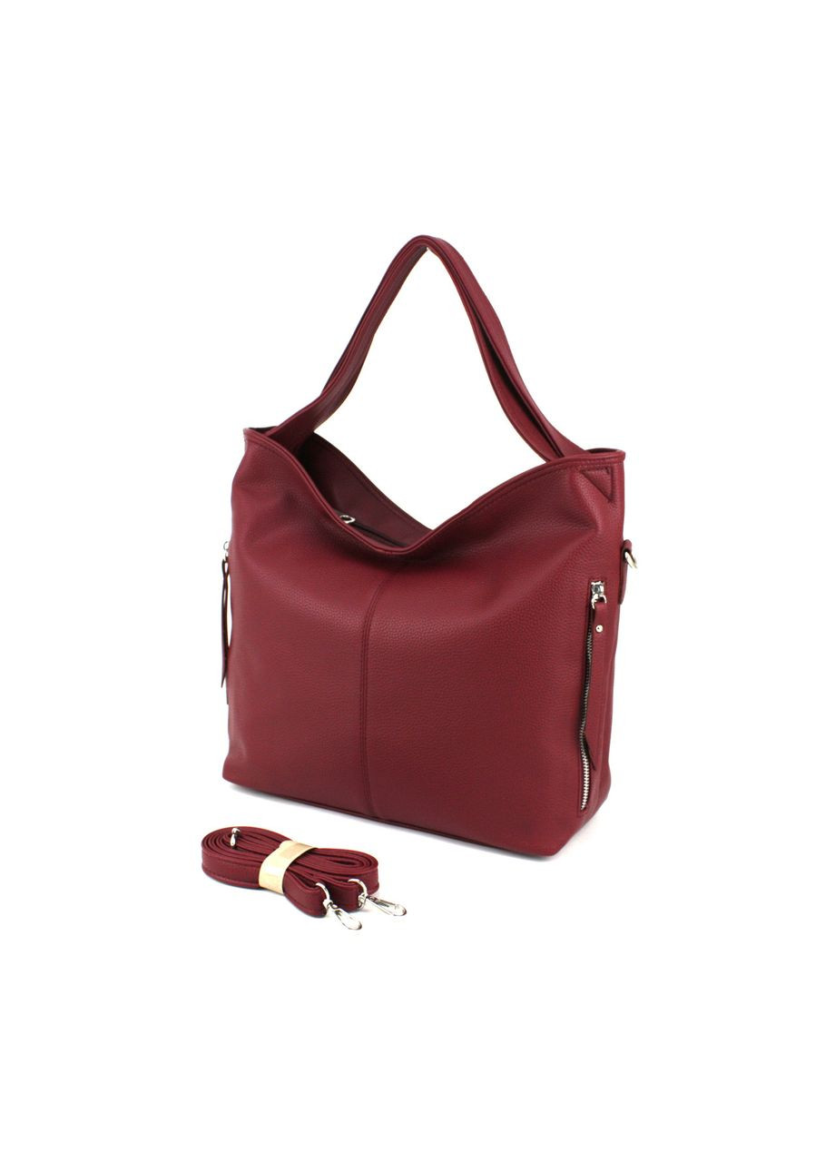 Вместительная женская сумка-хобо 510172 бордовая Voila (309161339)