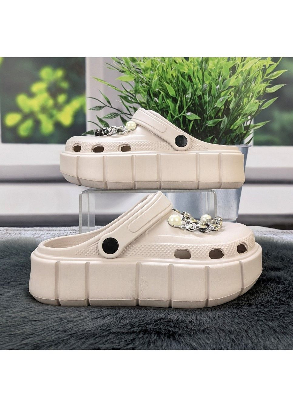 Крокси жіночі на платформі Progress (317211433)