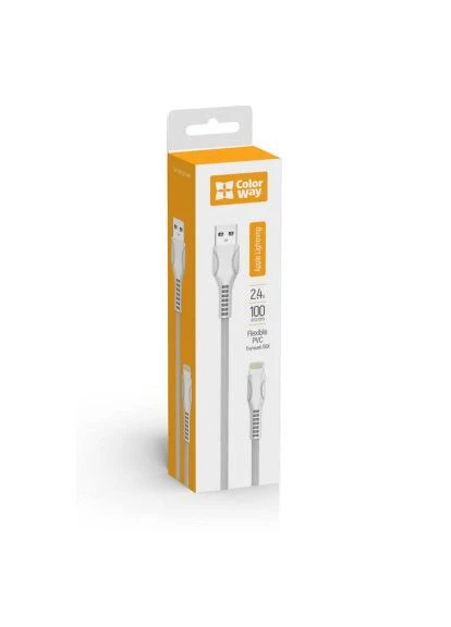 Дата кабель (CW-CBUL027-WH) Colorway USB 2.0 AM to Lightning 1.0m line-drawing white (388935066)
