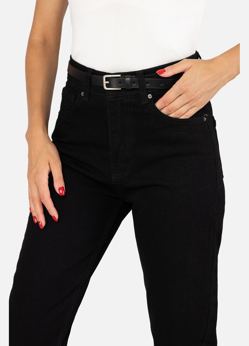 Женские джинсы, mom цвет черный ЦБ-00255791 Blue Hill - (307363104)