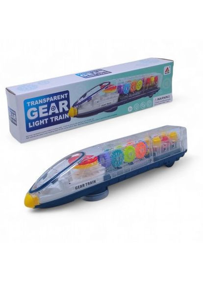 Поезд на батарейках, цветные шестерни, свет и звук No Brand (369728854)