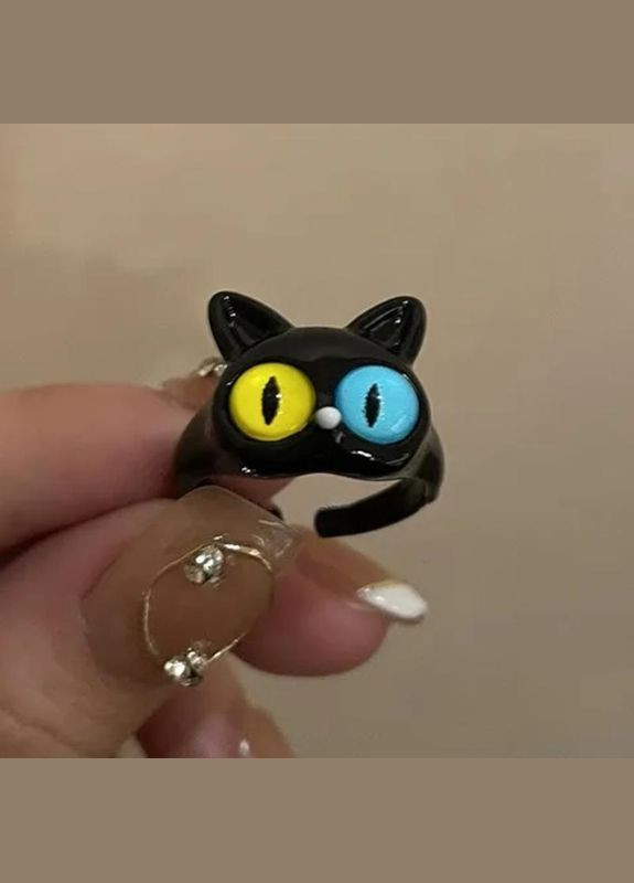 Сережки "котики" чорні з жовто-блакитними очима, сережки, сережки з чорними котиками Fashion Jewelry (337718780)