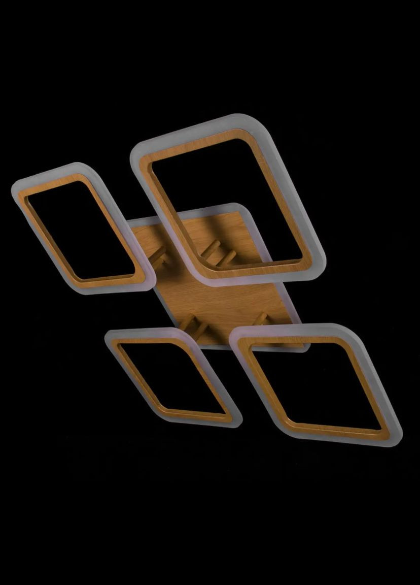 Потолочная люстра Led P5YH065/4/WOOD коричневая с пультом Прометей 062022 (316464164)