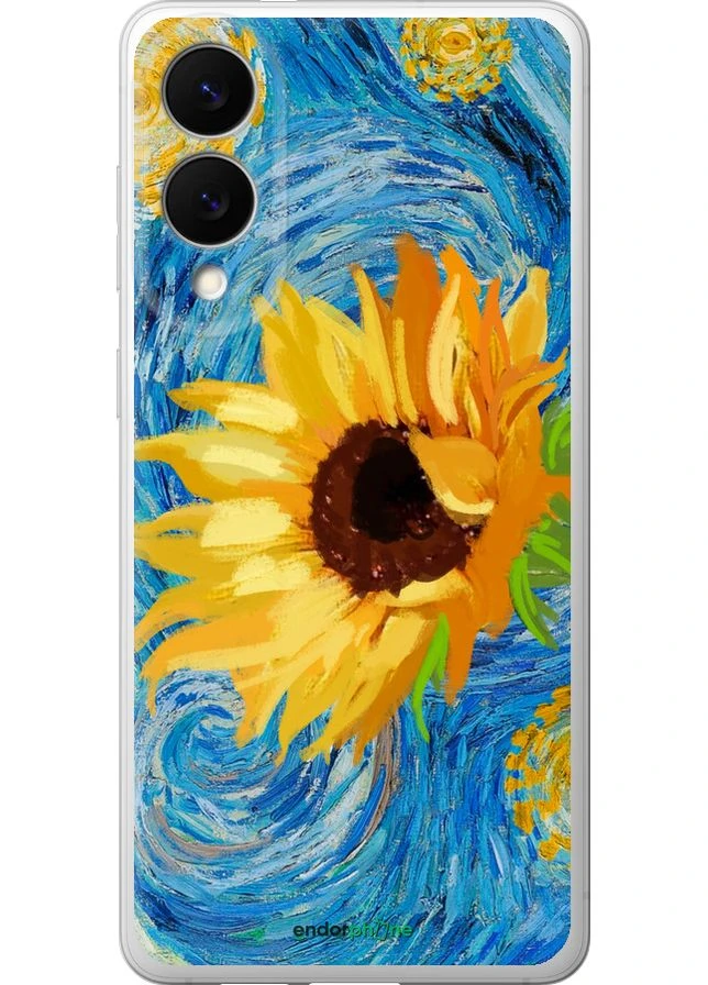 Чехол на Samsung Galaxy S25 Edge Цветы желто-голубые "5308u-3923-70447" Endorphone (387508379)
