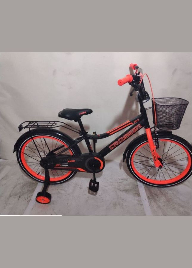 Детский Велосипед Rocky -13 с корзинкой и доп. колесиками 4503 14, Оранжевый Crosser (267810138)