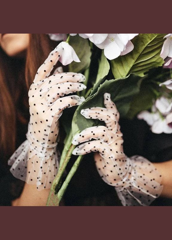 Фатиновые перчатки в горохе (арт.7038) No Brand (348431056)